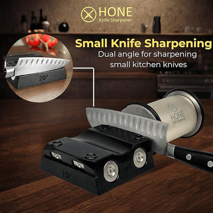    Engineered in Canada, Kitchen Rolling Knife Sharpener with Ball Bearings, Detachable Dual-Sided Diamond Plates, Small Knives Slot, 20° & 15° Precision Sharpening - Image 5