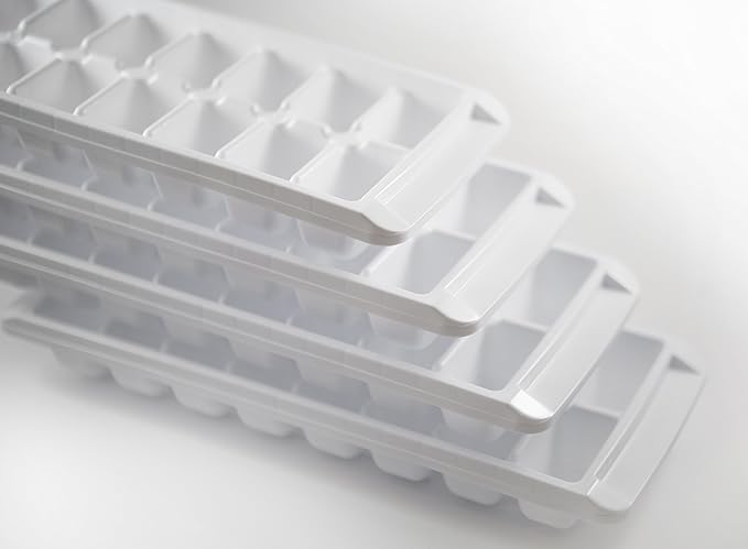 Kitch Easy Release White Ice Cube Tray, 16 Cube Trays (Pack of 4) (4 Pack - 64 Cubes) - Image 4