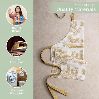 Maison d' Hermine 100% Cotton Apron for women with Pocket Kitchen Chef Apron for Men Cooking Mothers Day Gifts