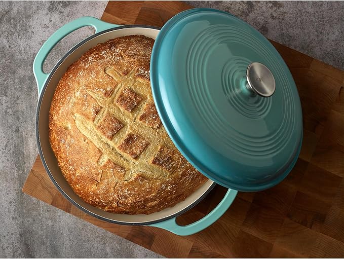 Mercer Culinary Enameled Cast Iron Round Dutch Oven, 6 qt., Aqua - Image 7