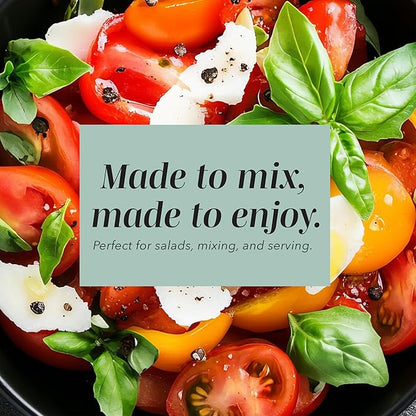COOK WITH COLOR Mixing Bowls with Lids - 12 Piece Plastic Nesting Bowls Set includes 6 Prep Bowls and 6 Lids, Microwave Safe Mixing Bowl Set, Mint Embossed - Image 5