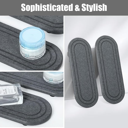 2PCS Water Absorbing Stone Tray, Fast Drying Diatomite Stone Sink Tray, Water Absorbent Diatomite Coasters, Stones Soap Trays for Kitchen Sink, Bathroom Counter Hand Soap Dish Toothbrush Holders - Image 6