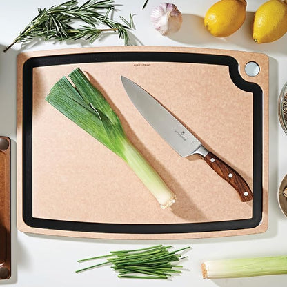 Epicurean Gourmet Series Cutting Board with Juice Groove, 19.5-Inch by 15-Inch, Natural/Slate - Image 2
