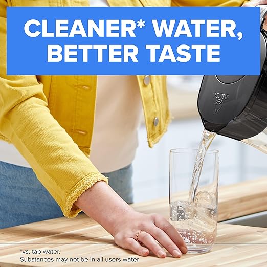 Brita Large Water Filter Pitcher for Tap and Drinking Water with SmartLight Change Indicator, Includes 1 Standard Filter, BPA-Free, Lasts 2 Months, 10-Cup Capacity, Teal - Image 2
