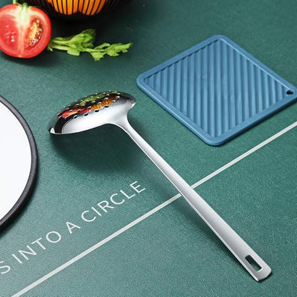Stainless Steel Skimmer, Berglander Metal Strainer, Kitchen Cooking Skimmers For Non-Stick Cookware, Non-Stick And Heat Resistant, Dishwasher Safe, Easy to Clean - Image 4