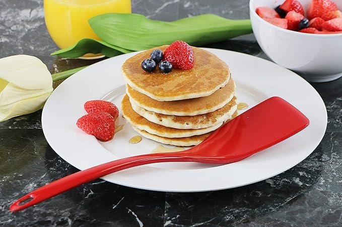 Reston Lloyd Spatula, Turner for Non-stick pans, Heat Resistant, BPA Free Melamine Utensil with Ergonomic Handle,11 inch, Red - Image 2