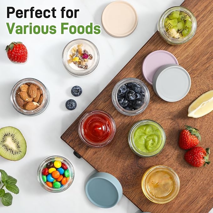 NETANY 2oz Glass Salad Dressing Containers, 6-Pack Small Sauce Containers with Lids and Mini Condiment Cups Containers,To Go Glass Jars for Meal Prep Lunch box - Image 5