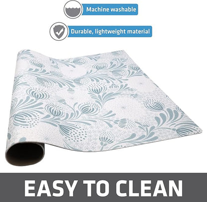 Drymate Jumbo XL Dish Drying Mat (19”x24”), Low-Profile, Super Absorbent, Quick Dry Fabric, Waterproof & Slip-Resistant, for Kitchen Counter, Trimmable, Easy to Clean (USA Made)(Light Blue) - Image 6
