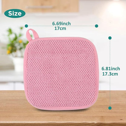 GeeRic Microfiber Dish Drying Mat, Super Absorbent Kitchen Dish Drying Pad, Reversible for Countertop, 7*7 inch Pink - Image 2