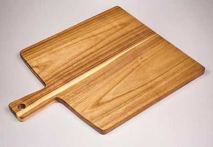 Large Acacia Wood Cutting Board with Handle 17''X13'', Charcuterie Board, Serving Board, Chopping Board for Meat, Cheese, Bread, Vegetables & Fruits (Square) - Image 3
