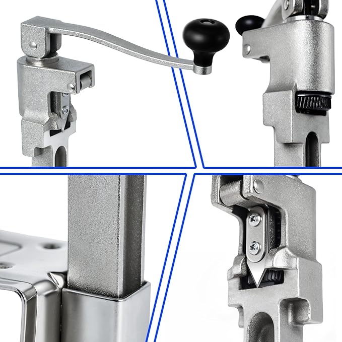 Commercial Can Opener Heavy Duty, 20" Stainless Steel Table Mounted Opener for #10 Cans up to 11" Tall, Professional Industrial Kitchen Tool with Cast Steel Base and Stainless Blade