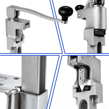 Commercial Can Opener Heavy Duty, 20" Stainless Steel Table Mounted Opener for #10 Cans up to 11" Tall, Professional Industrial Kitchen Tool with Cast Steel Base and Stainless Blade