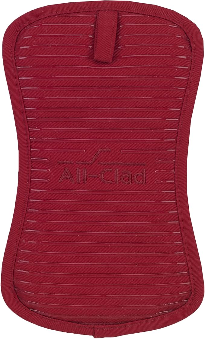 All-Clad Premium Pot Holder & Heating Pad, (1-Pack) Heat Resistant to 500 Degrees, 100% Cotton 10"x6.25" for Kitchen and Barbeque, Chili Red - Image 2