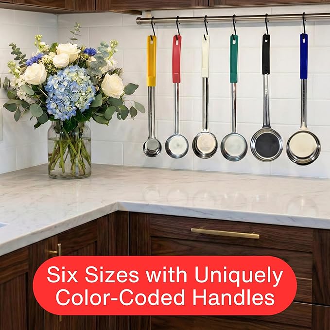 2 Ounce Solid Stainless Steel Portion Control Ladle Spoon for Measuring and Serving; Commercial Grade Serving Scoops [Pack of 12] - Image 5