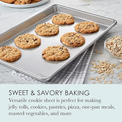 Chicago Metallic Commercial II Traditional Uncoated True Jelly Roll Pan, Make jelly rolls, cookies, pizza, one-pan meals, and more, 15-Inch by 10-Inch