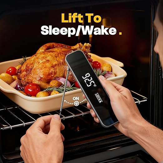 0.3 Sec Instant Read Meat Thermometer Digital, Food Thermometer for Cooking and Grilling, Waterproof, Backlight, Kitchen Oven Candy BBQ Essentials Accessories, Gifts for Him Men, Dad & Mom - Image 6