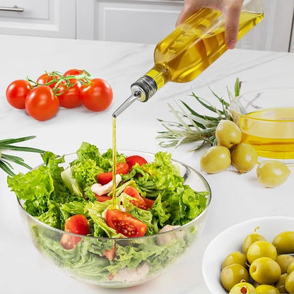 Zulay Olive Oil Dispenser For Kitchen, Glass Oil Container With Spout, Oil Decanter/Cruet Dispenser, Bottle Dispenser With Pourers and Funnel, 1 Pack (Clear) - Image 5