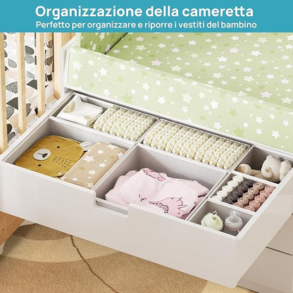 Vtopmart 12 Pack Baby Clothes Organizer, Dresser Drawer Organizer for Baby Clothing, Foldable Fabric Closet Drawer Storage Bins, Dresser Dividers for Bra, Socks, Ties, Scarf - Image 4