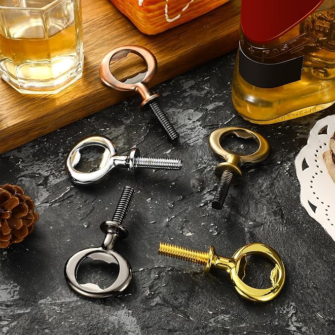 Patelai 20 Pieces Metal Bottle Opener Kit Blank Stainless Steel Bottle Opener Inserts Hardware for Wedding Wine Party DIY Project Craft Wood Turning - Image 4
