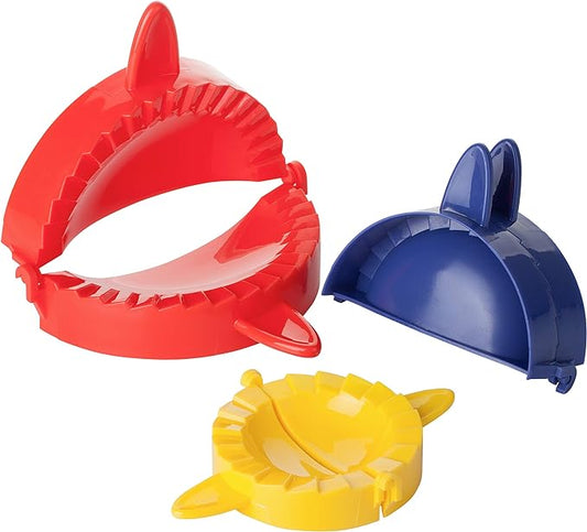 BTaT- Dough Press Set, 3 Pack, Dumpling, Empanada, Pastry and Turnover Press, Hand Pie Maker, Meat Pie Cutter