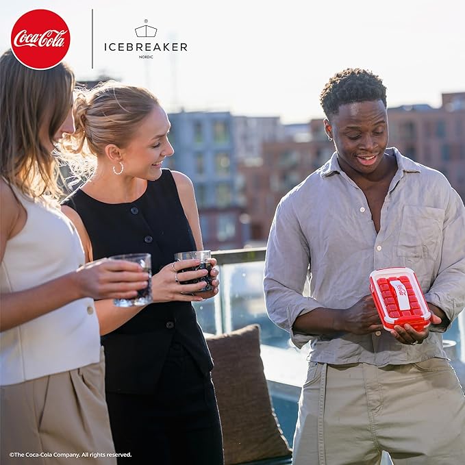 ICEBREAKER Nordic POP Ice Cube Tray With Lid and Coca-Cola® Design - NO SPILL Ice Cube Trays For Freezer - NO TOUCH Trays For Freezer With Lid - Make And Serve 18 Ice Cube Without Touching the Ice - Image 6