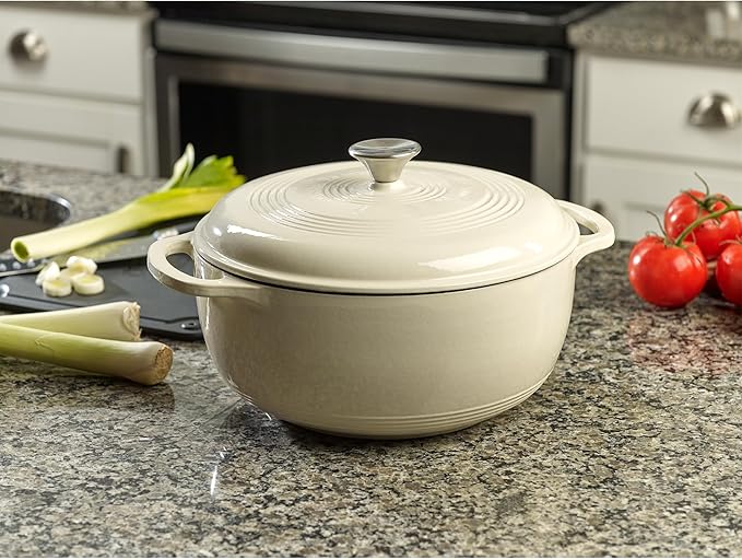 Mercer Culinary Enameled Cast Iron Round Dutch Oven, 6 qt., White - Image 9