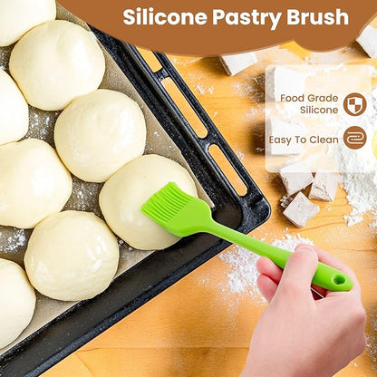 Danish Dough Whisk with Sourdough Scoring Tool, Bread Making Tools and Baking Supplies - Dough Hook Dutch Whisk, Bread Lame, Bench Scraper & Pastry Brush - Image 6