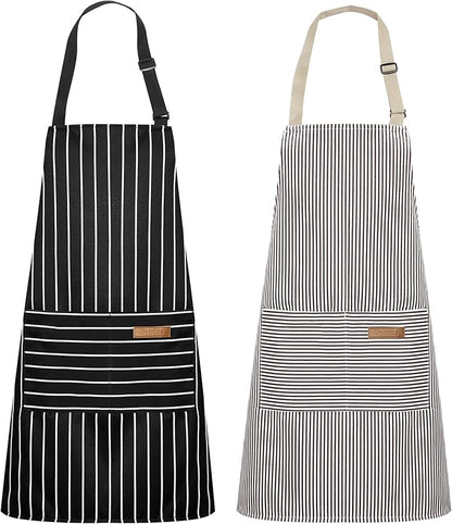 Syntus Chef Apron for Men Women Kitchen Cooking Apron with Pockets, Adjustable Bib Aprons Stain Resistant by Syntus