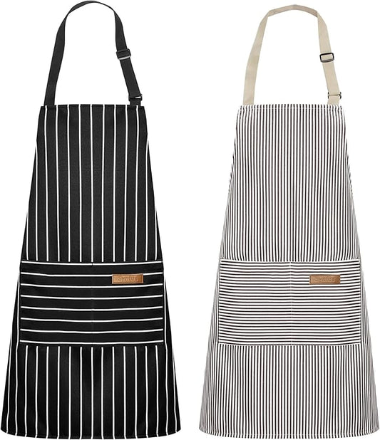 Syntus Chef Apron for Men Women Kitchen Cooking Apron with Pockets, Adjustable Bib Aprons Stain Resistant by Syntus