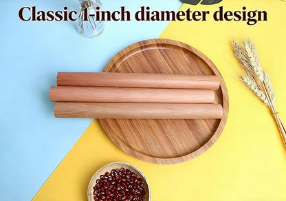 3-Pack 10-Inch Wooden Rolling Pins – Classic 1-Inch Diameter Baking Tools for Dough & Pastry - Image 8