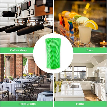 500 Pcs Neon Green Coffee Stir Sticks Set Jade Green Stir Stick Holder Acrylic Coffee Stirrers Holder Cocktail Straws Drink Stirrers for Coffee Bar Tea Party Supplies Restaurant Decor - Image 4