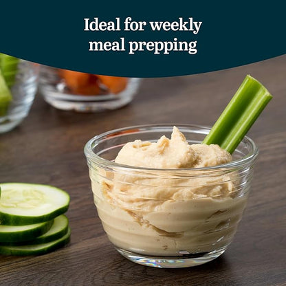 Libbey Small Glass Prep Bowls with Lids, Set of 8, 6.25 oz Small Bowls- Ideal for Leftovers, Meal Prep & Dips, Durable & Dishwasher Safe - Image 4