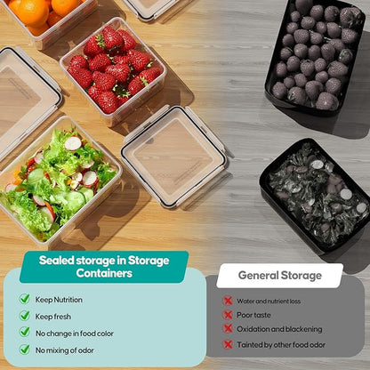 TOPCHASE 40 PCS Food Storage Containers with Lids Airtight (20 Containers & 20 Lids) - Plastic Food Containers for Kitchen Storage Reusable BPA-Free Leakproof Meal Prep Container with Labels & Pen - Image 5