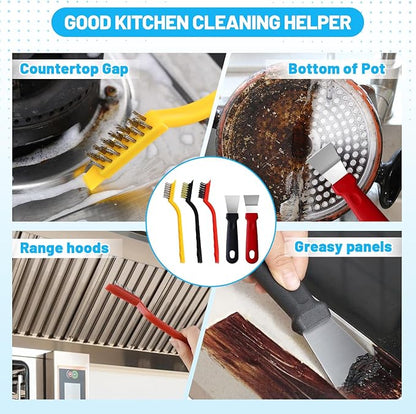 16Pcs Crevice Cleaning Brush Set, Hard Bristle Scrub Brushes Tools for Deep Cleaning Gap,Window Groove Cleaning Brush for Sliding Door, Sill, Tile Lines, Shutter, Corner, Sink, Teapot, Bottle (16 Pcs) - Image 3