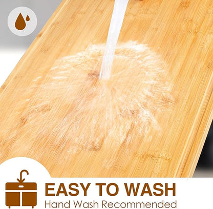 36 x 24 Extra Large Cutting Board, Bamboo Cutting Boards for Kitchen with Juice Groove and Handles Kitchen Chopping Board for Meat Cheese board Heavy Duty Serving Tray, 5XL, Empune - Image 6