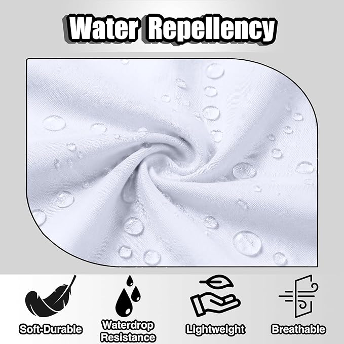 TOSHE Kitchen Apron Waterdrop Resistant Cotton Apron with adjustable Aprons for Women with Pockets 10 Color option Cooking White Apron(White) - Image 4