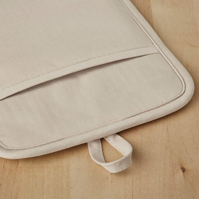 KitchenAid Ribbed Soft Silicone Pot Holder 2-Pack Set, Milkshake Tan, 7"x9" - Image 3