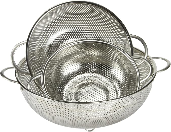 Chef Craft Select Microperforated Colander, 5 Quart, Stainless Steel (Pack of 4)