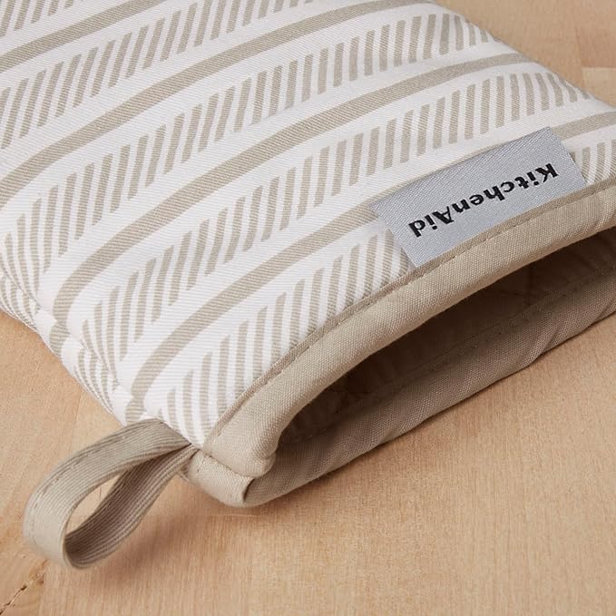 KitchenAid Albany Mini Oven Mitt 2-Pack Set, Milkshake Tan, 5.5"x8" - Image 4