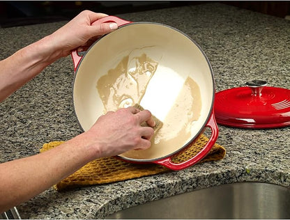 Mercer Culinary Enameled Cast Iron Round Dutch Oven, 6 qt., Red - Image 8