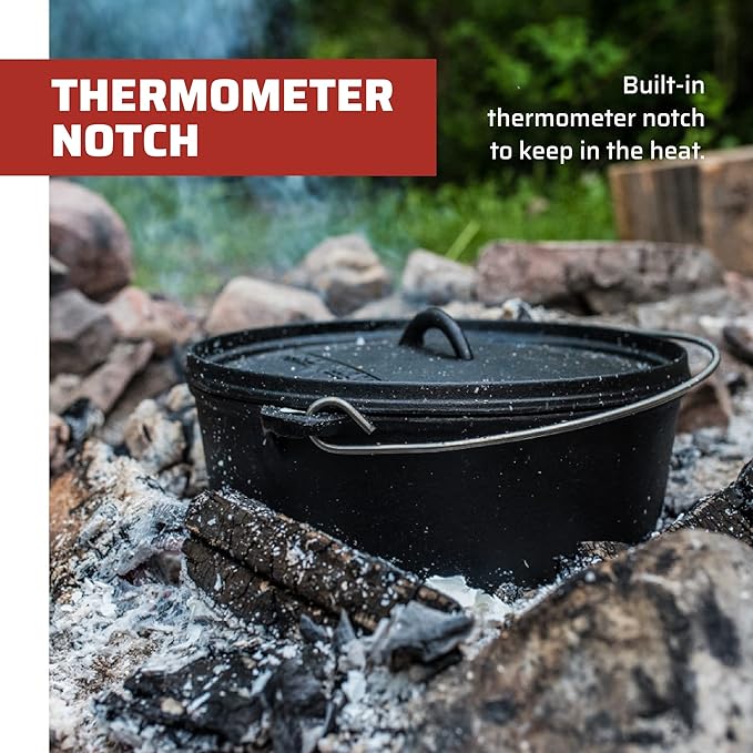 Camp Chef SDO10 10" Cast Iron Dutch Oven with Lid, Pre-Seasoned - Image 5