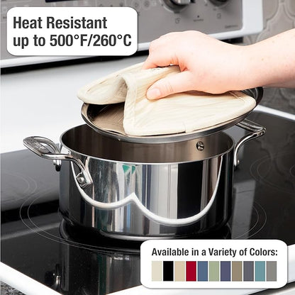 All-Clad Premium Pot Holder & Hot Pad: Heat Resistant to 500 Degrees - 100% Cotton, 10"x6.25" Hot Pad for Kitchen and Barbeque, (1-Pack), Almond - Image 8