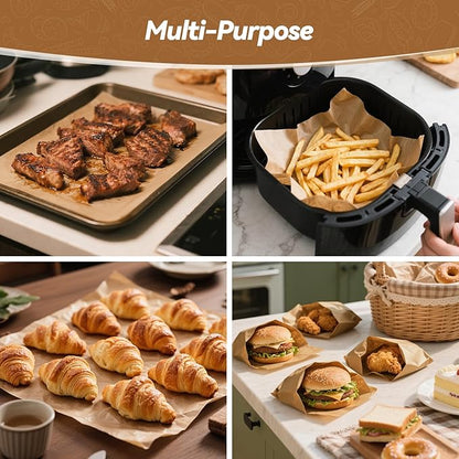 360 Count 12"x 16" Heavy Duty Parchment Paper Sheets for Baking, No-Stick & No-Leak Unbleached Baking Paper, Pre-cut Half Parchment Paper Sheets for Oven, Air Fryer, Microwave - Image 7
