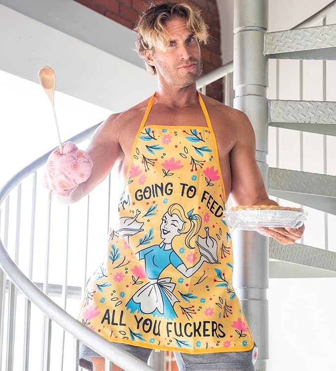 I'm Going to Feed All You F*ckers Oven Mitt Funny Cooking Food Graphic Kitchen Accessories Funny Graphic Kitchenwear Cool Food Novelty Cookware Yellow Oven Mitt