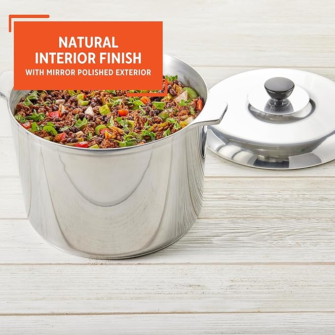 IMUSA USA Heavy Duty Cajun Aluminum Stock Pot 14 Quart, Silver - Image 4