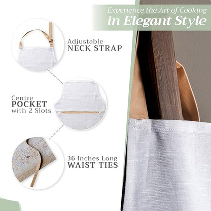 Maison d' Hermine 100% Cotton Apron for women with Pocket Kitchen Chef Apron for Men Cooking Mothers Day Gifts - Image 6