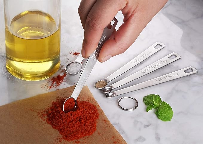 New Star Foodservice 42924 Stainless Steel Measuring Spoons Set, Mini - Image 9