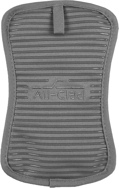 All-Clad Premium Pot Holder & Hot Pad: Heat Resistant to 500 Degrees - 100% Cotton, 10""x6.25"" Hot Pad for Kitchen and Barbeque, (1-Pack), Pewter - Image 2