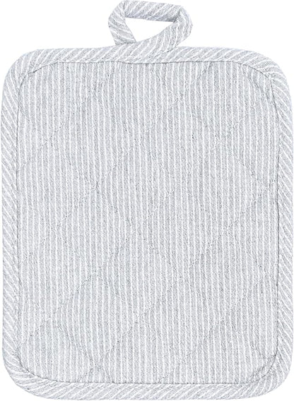 American Linen Pot Holders, Hot Pads, Table Pads for Kitchen and Dining Table, Non Slip Heat Resistant Hot Pot Holder (Grey, 8 Pack)