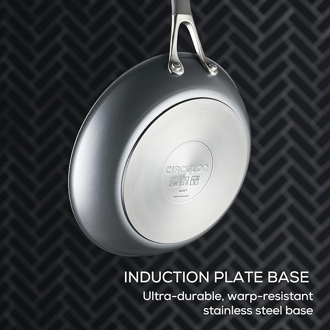 Circulon A1 Series with ScratchDefense Nonstick Induction 8.5-Inch and 10-Inch Frying Pan Set, Induction Cookware, 2-Piece, Graphite - Image 4